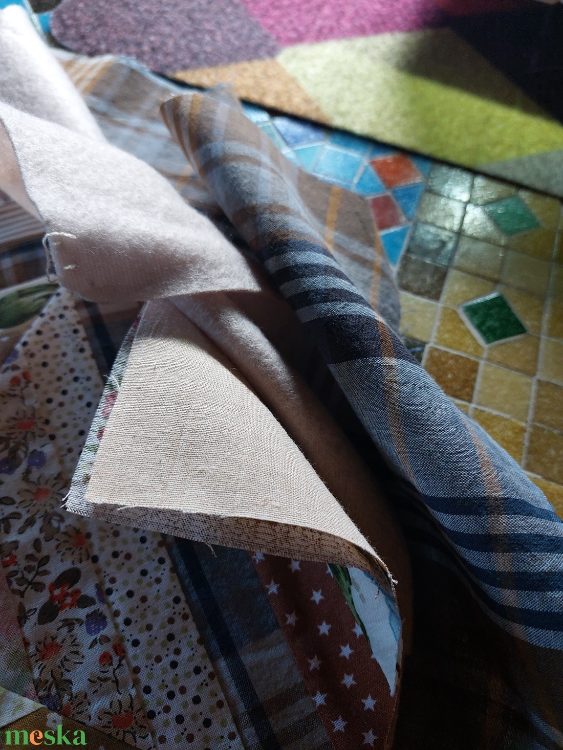 Színkavalkád patchwork takaró - otthon & életmód - lakástextil - felnőtt takaró, pléd - Meska.hu