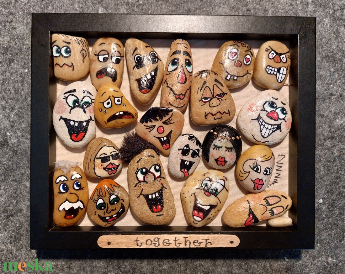 Osztálytalálkozó kavicskép - otthon & életmód - dekoráció - kép & falikép - kavics kép - Meska.hu