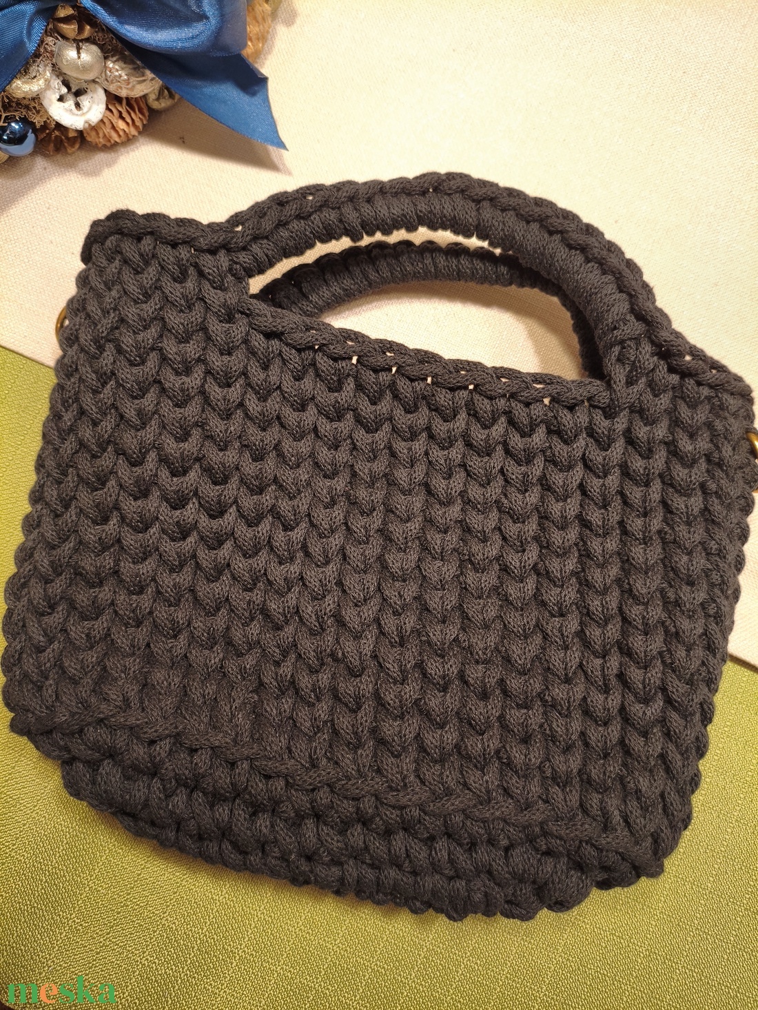 Horgolt kézi táska  - táska & tok - kézitáska & válltáska - alkalmi táska - Meska.hu