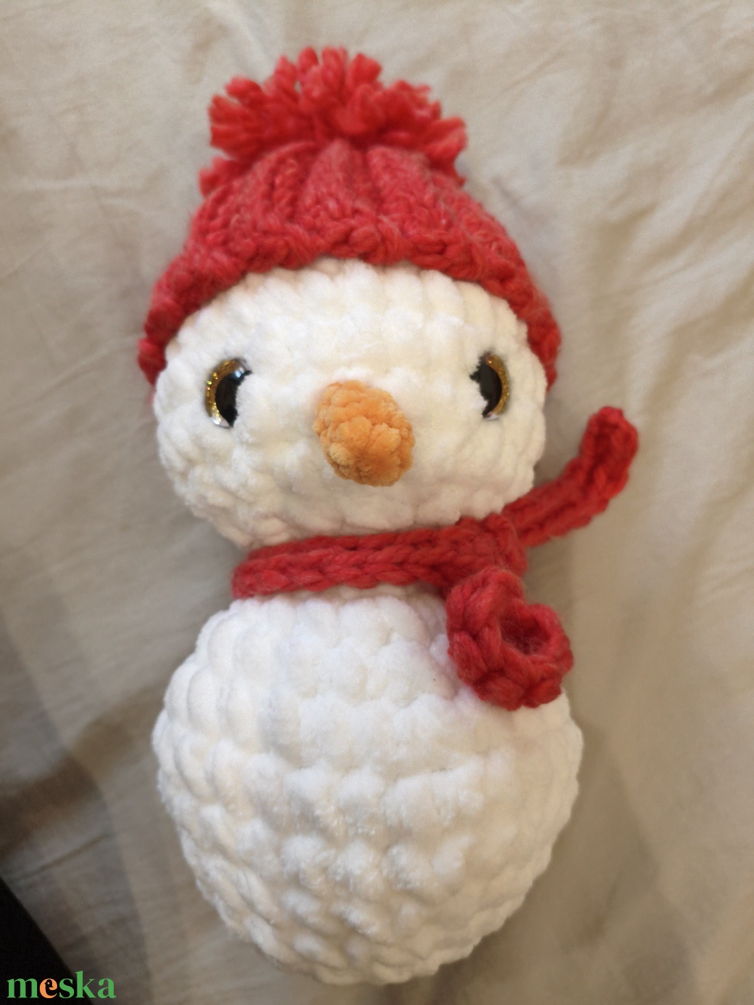 Horgolt hóember  - játék & sport - plüssállat & játékfigura - más figura - Meska.hu