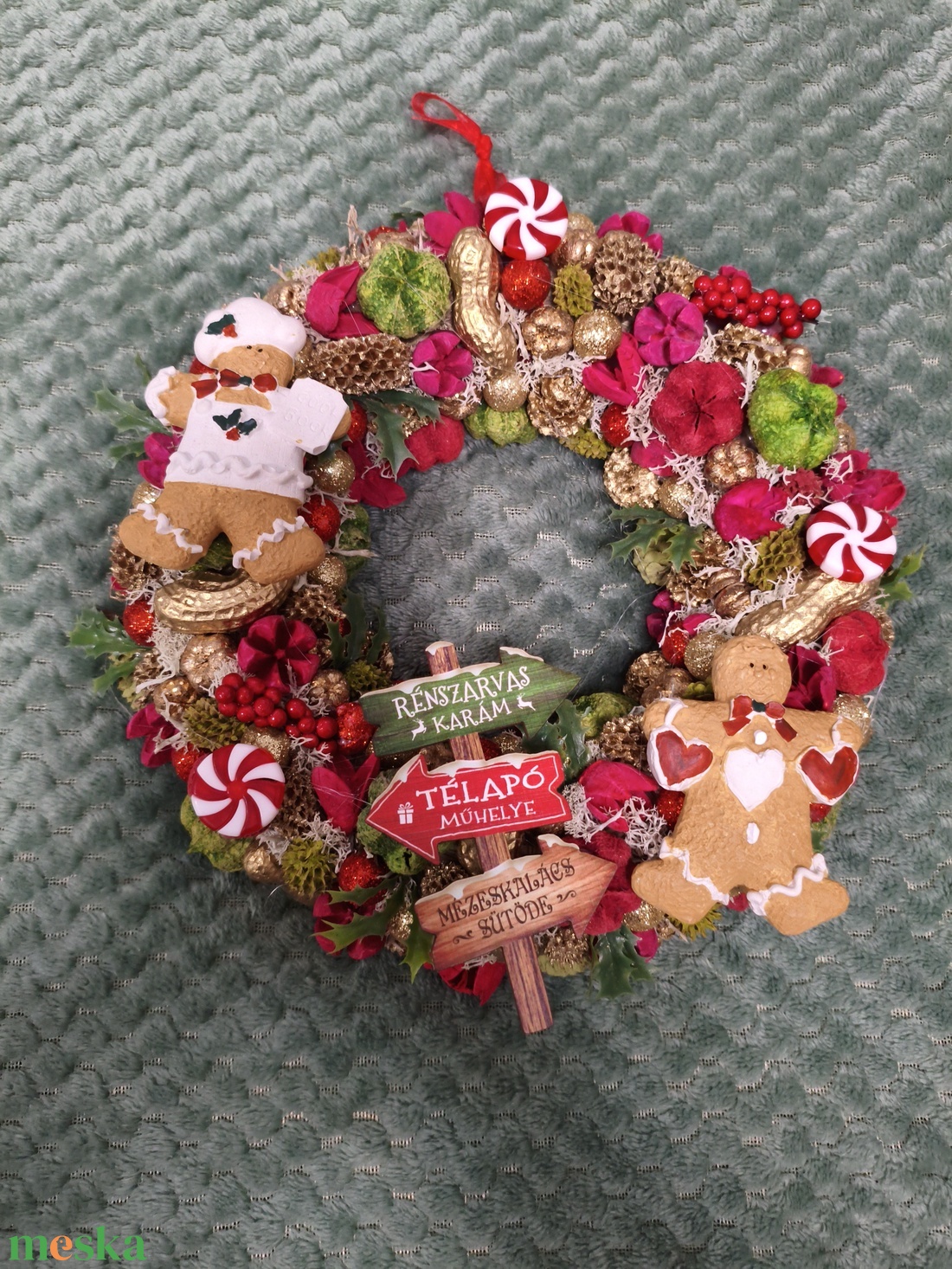 Karácsonyi ajtódísz  - karácsony - adventi díszek - adventi ajtódísz - Meska.hu