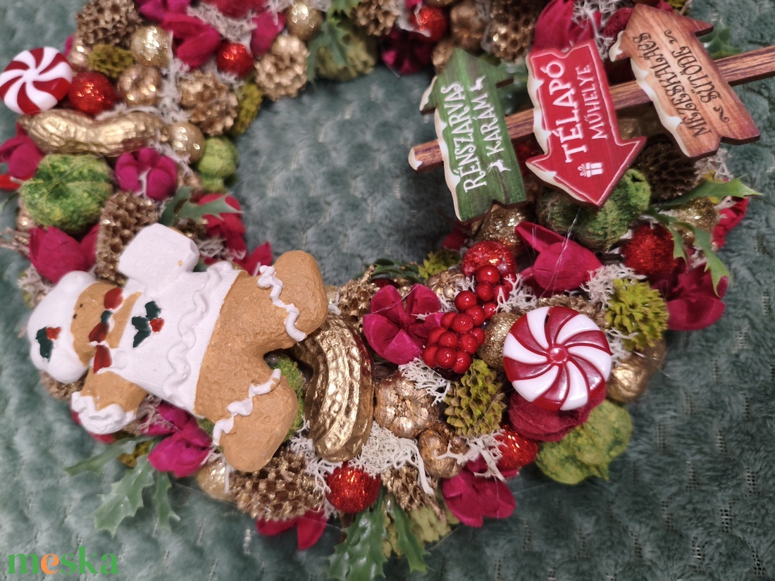 Karácsonyi ajtódísz  - karácsony - adventi díszek - adventi ajtódísz - Meska.hu