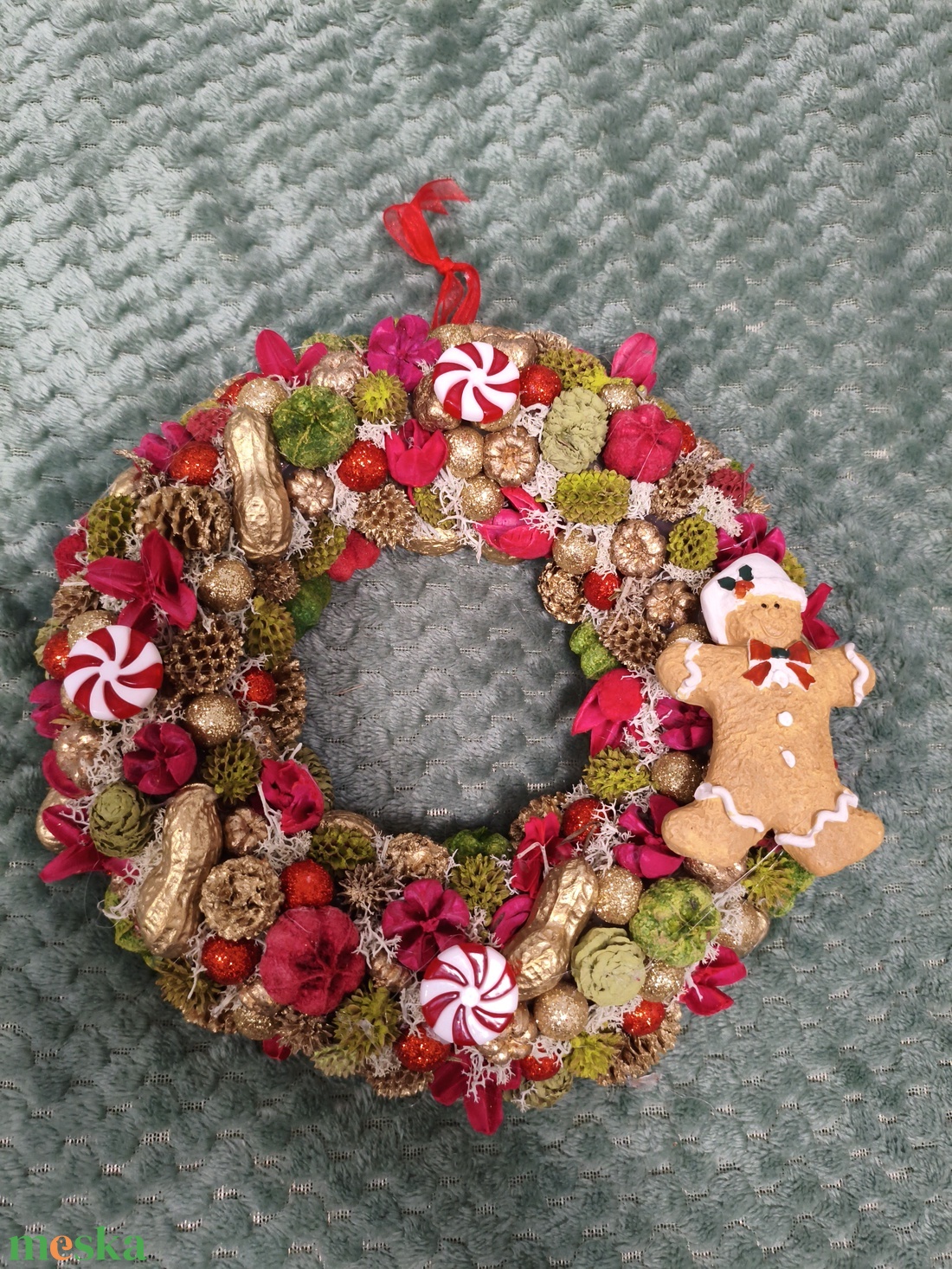 Karácsonyi ajtódísz  - karácsony - adventi díszek - adventi ajtódísz - Meska.hu