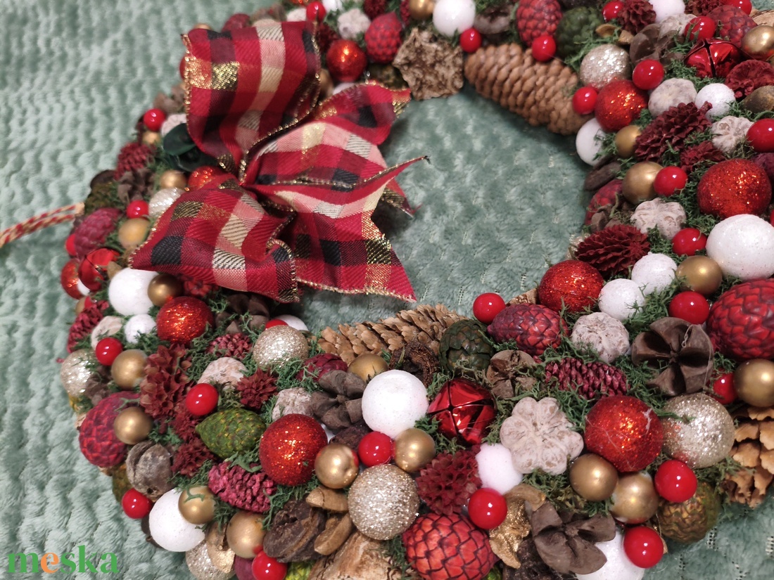 Adventi ajtódísz  - karácsony - adventi díszek - adventi ajtódísz - Meska.hu