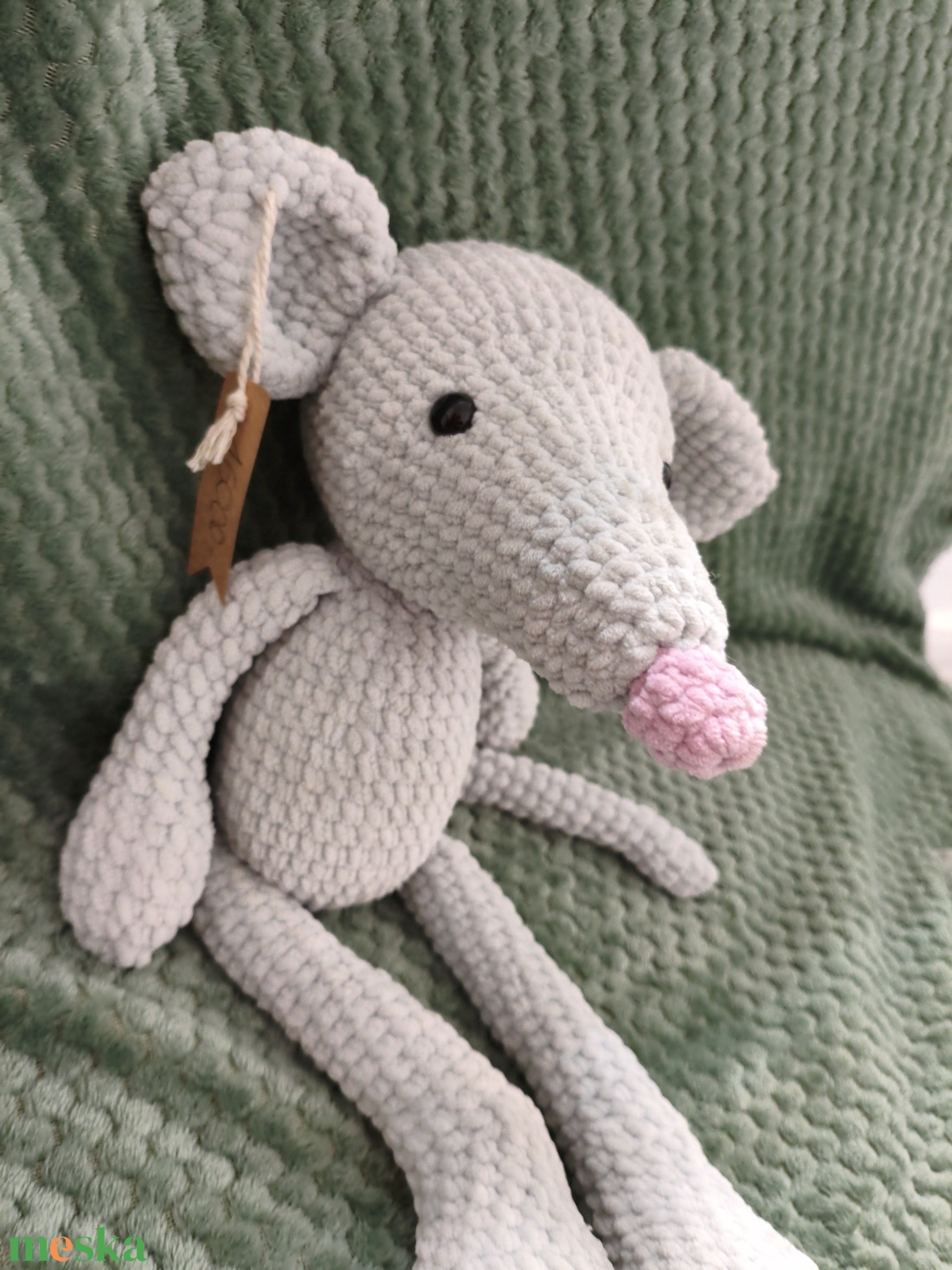 Horgolt egér  - játék & sport - plüssállat & játékfigura - egér - Meska.hu