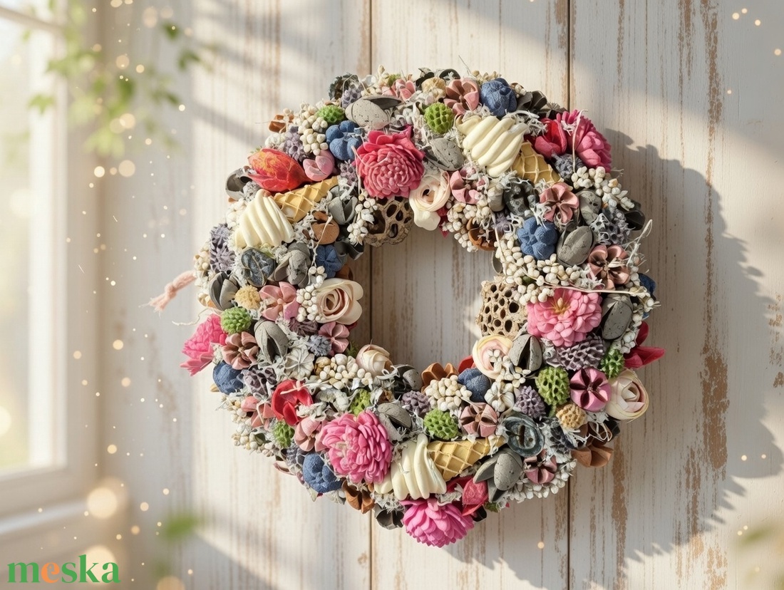 Tavaszi ajtódísz  - otthon & életmód - virágdekoráció - virágdíszek - dekor koszorúk, kopogtatók - Meska.hu