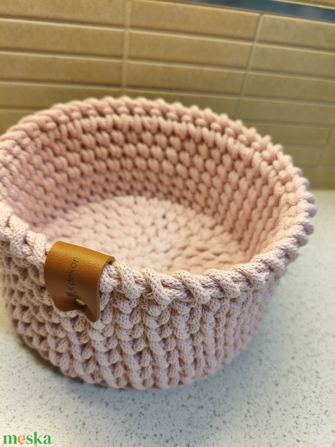 Horgolt tároló  - otthon & életmód - tárolás & rendszerezés - tárolókosár - Meska.hu