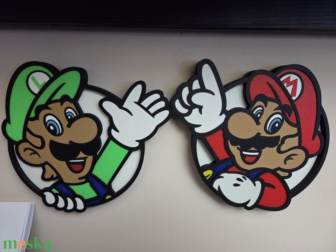 Luigi és Mario páros - otthon & életmód - dekoráció - fali és függő dekoráció - falra akasztható dekor - Meska.hu