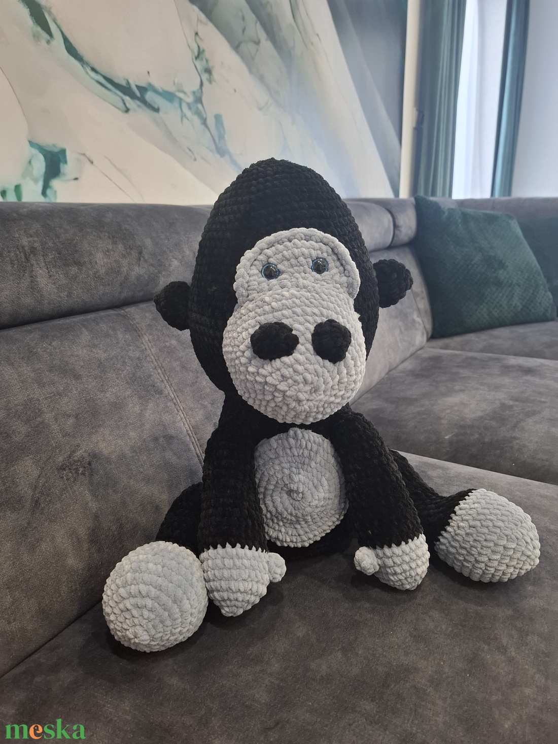Horgolt gorilla - játék & sport - plüssállat & játékfigura - majom - Meska.hu