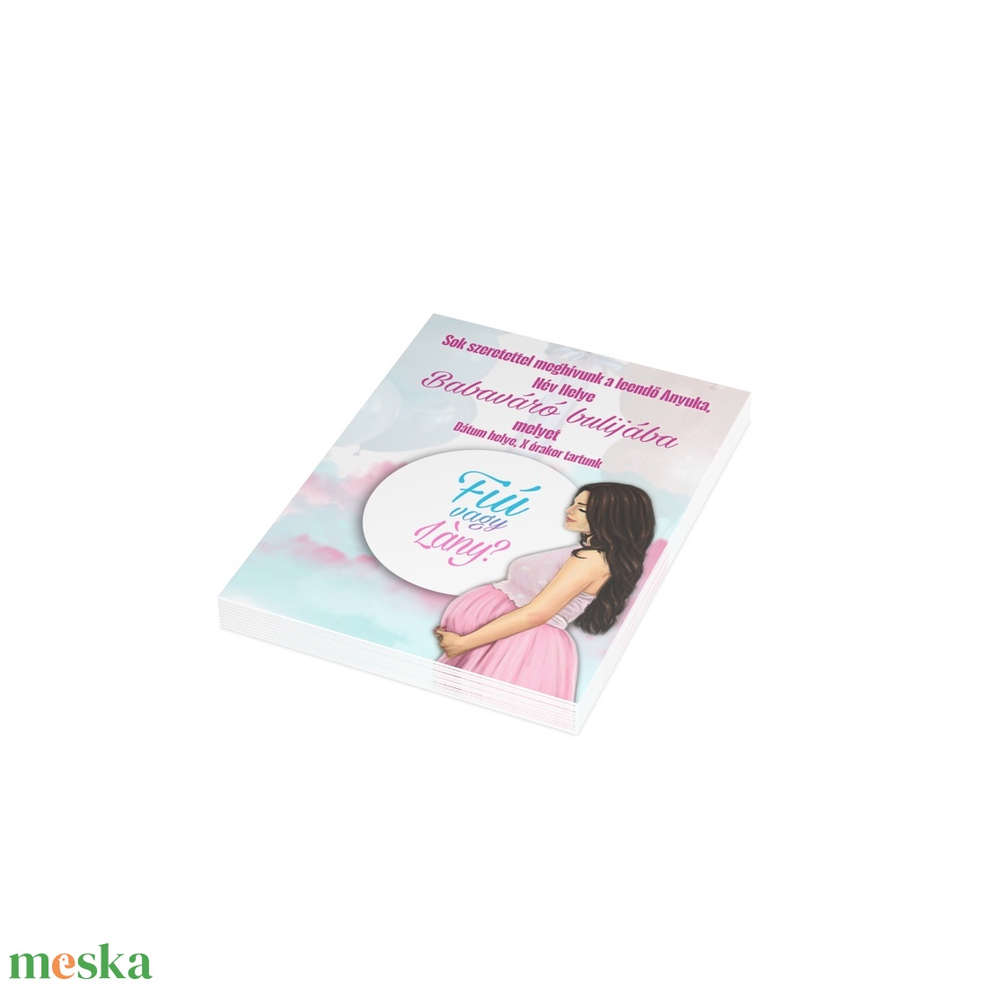 SoftBeauty Babaváró buli meghívó - otthon & életmód - papír, írószer - ajándékozás kellékei - meghívó - Meska.hu