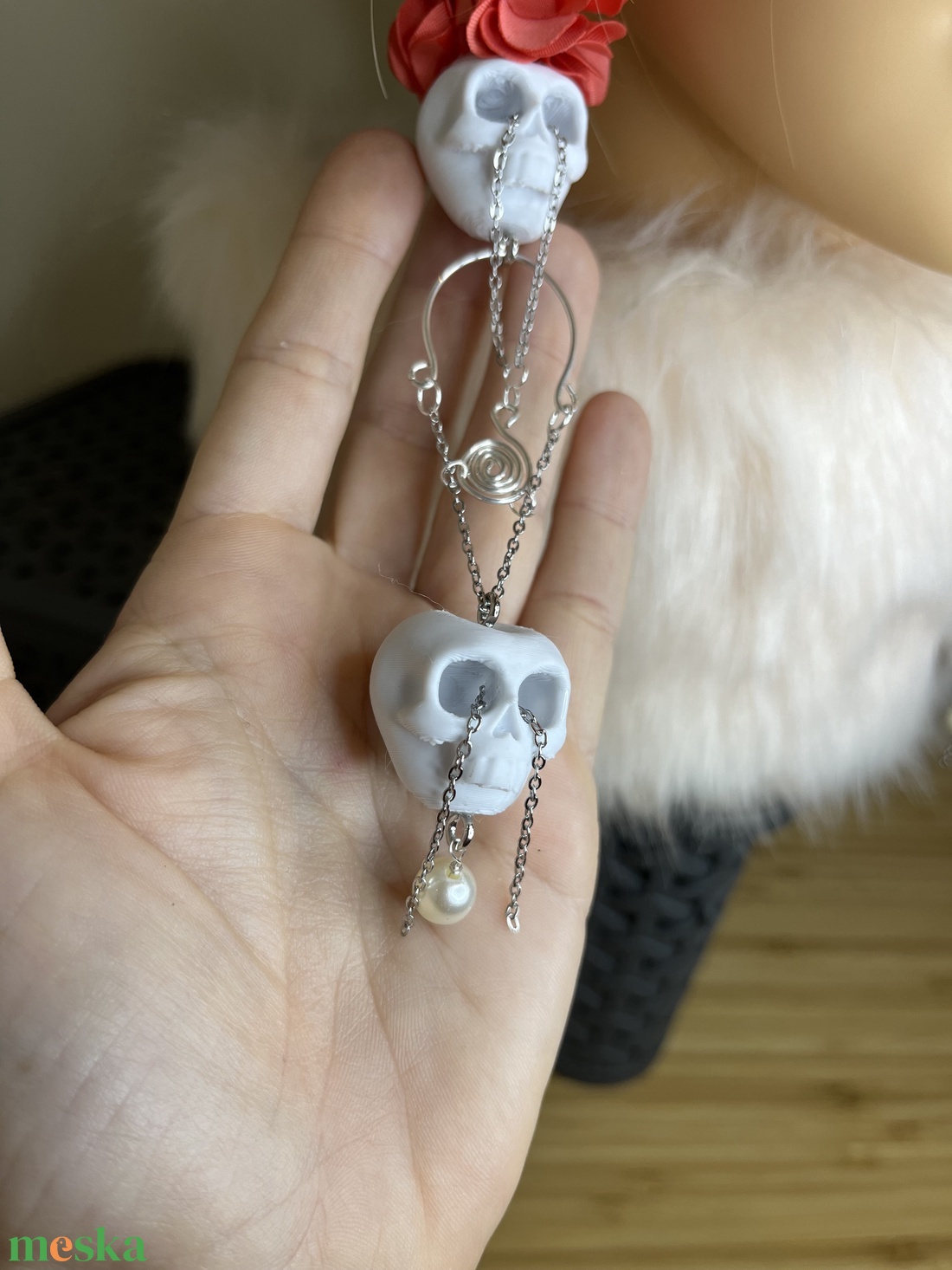 Exkluzív koponya ékszer - ékszer - fülbevaló - csillár fülbevaló - Meska.hu