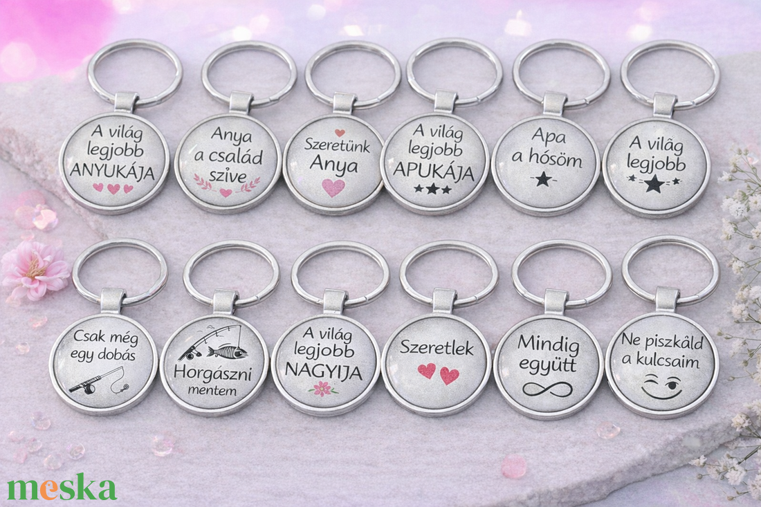 Kulcstartók egyedi felirattal  - ékszer - nyaklánc - medálos nyaklánc - Meska.hu