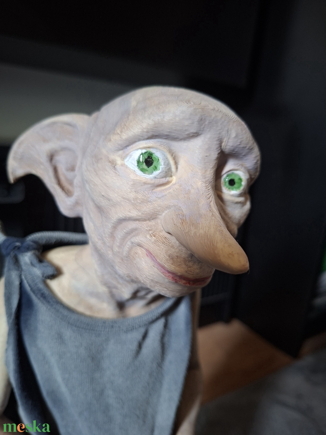 55 cm-es, kézzel festett 3D nyomtatott Dobby figura - otthon & életmód - dekoráció - dekoratív figurák és szobrok - Meska.hu