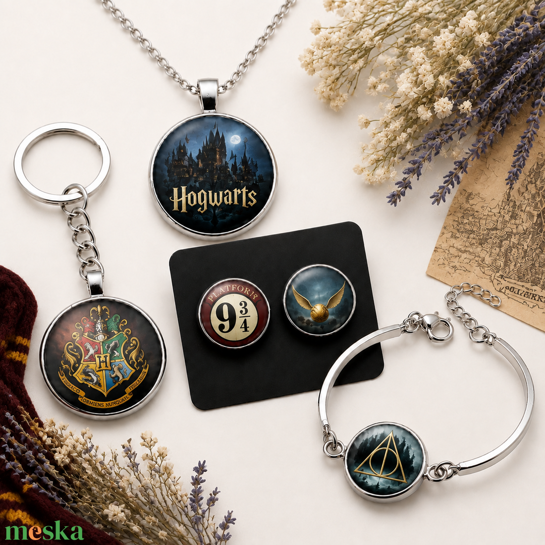 Harry Potter üveglencsés ékszerek  - ékszer - ékszerszett - Meska.hu