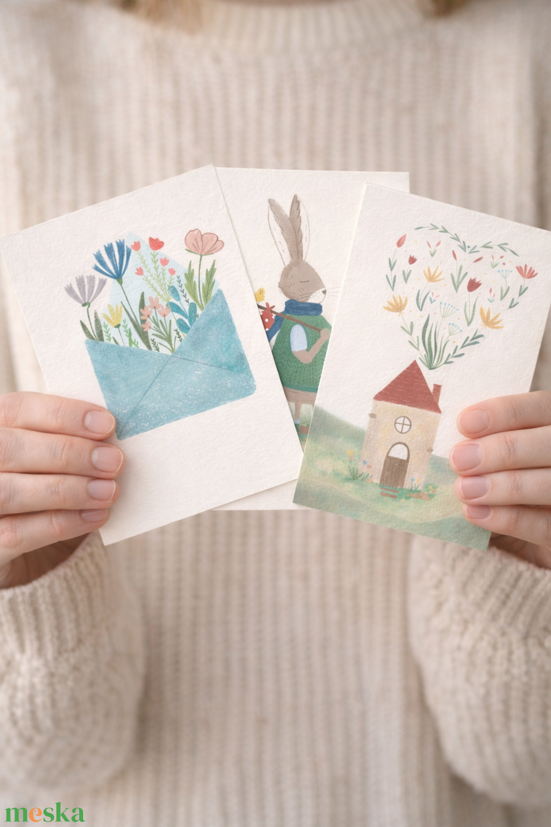 Tavaszi képeslap csomag - művészet - grafika & illusztráció - digitális - Meska.hu