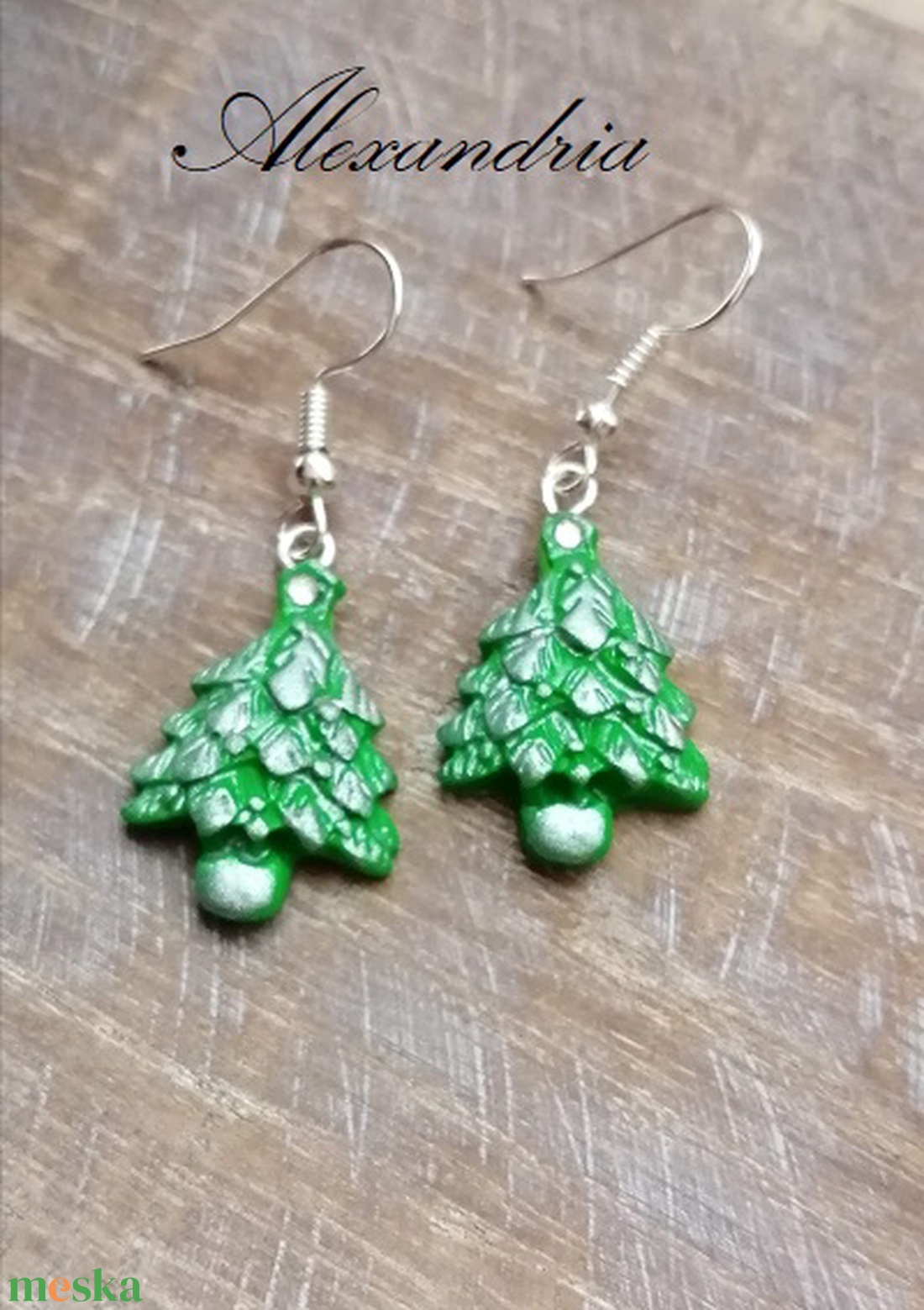 Fenyőfás fülbevaló - ékszer - fülbevaló - lógó fülbevaló - Meska.hu