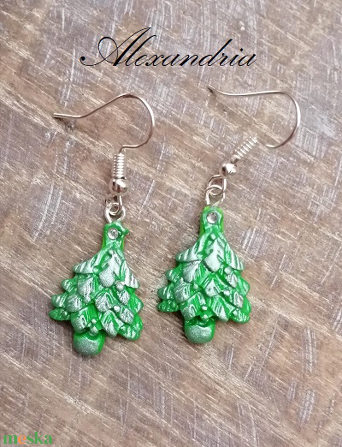 Fenyőfás fülbevaló - ékszer - fülbevaló - lógó fülbevaló - Meska.hu