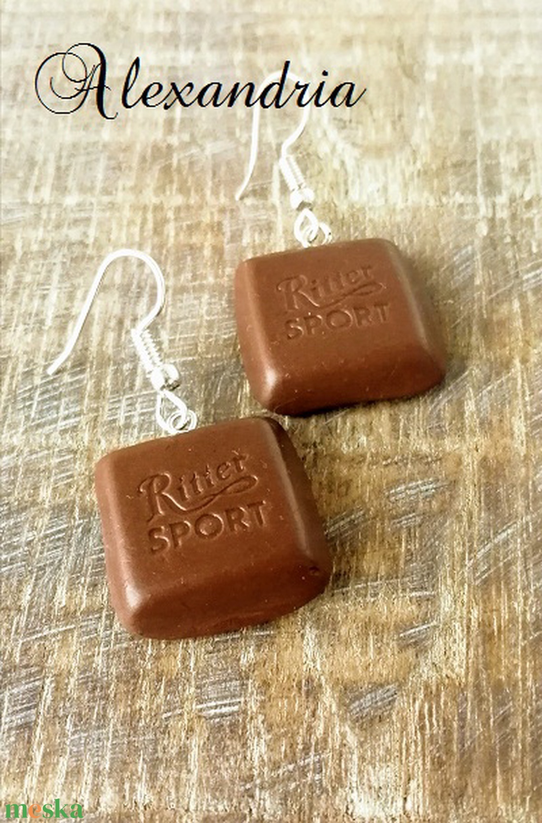 Tejcsokis Ritter sport fülbevaló - ékszer - fülbevaló - lógó fülbevaló - Meska.hu Tejcsokis Ritter sport fülbevaló - ékszer - fülbevaló - lógó fülbevaló - Meska.hu