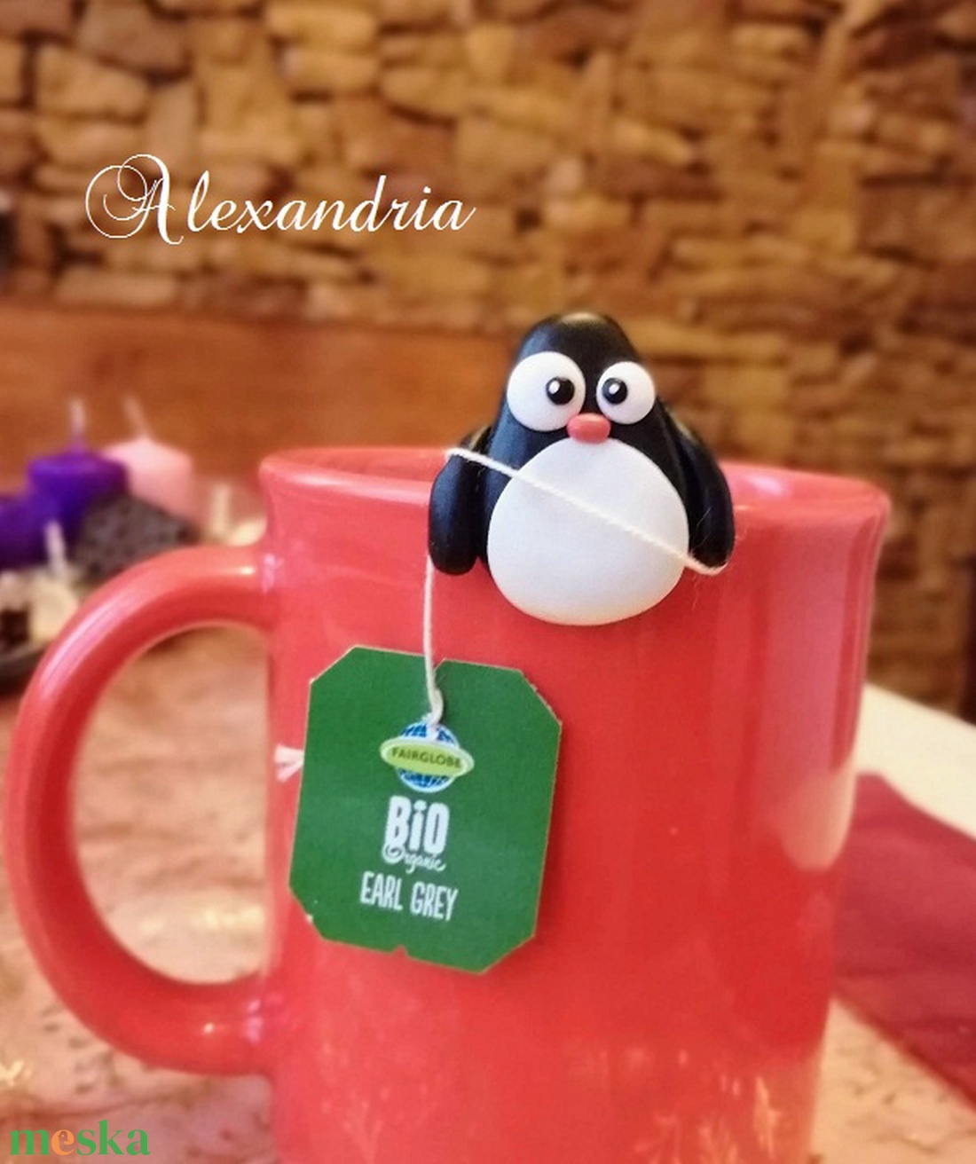 Pingvines Tea-filtertartó - otthon & életmód - konyhafelszerelés, tálalás - konyhai tárolás - tea & kávé tárolás - Meska.hu