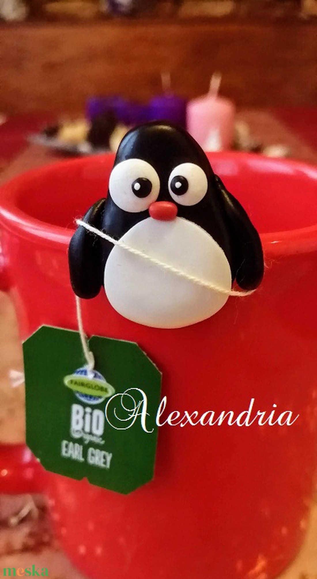 Pingvines Tea-filtertartó - otthon & életmód - konyhafelszerelés, tálalás - konyhai tárolás - tea & kávé tárolás - Meska.hu