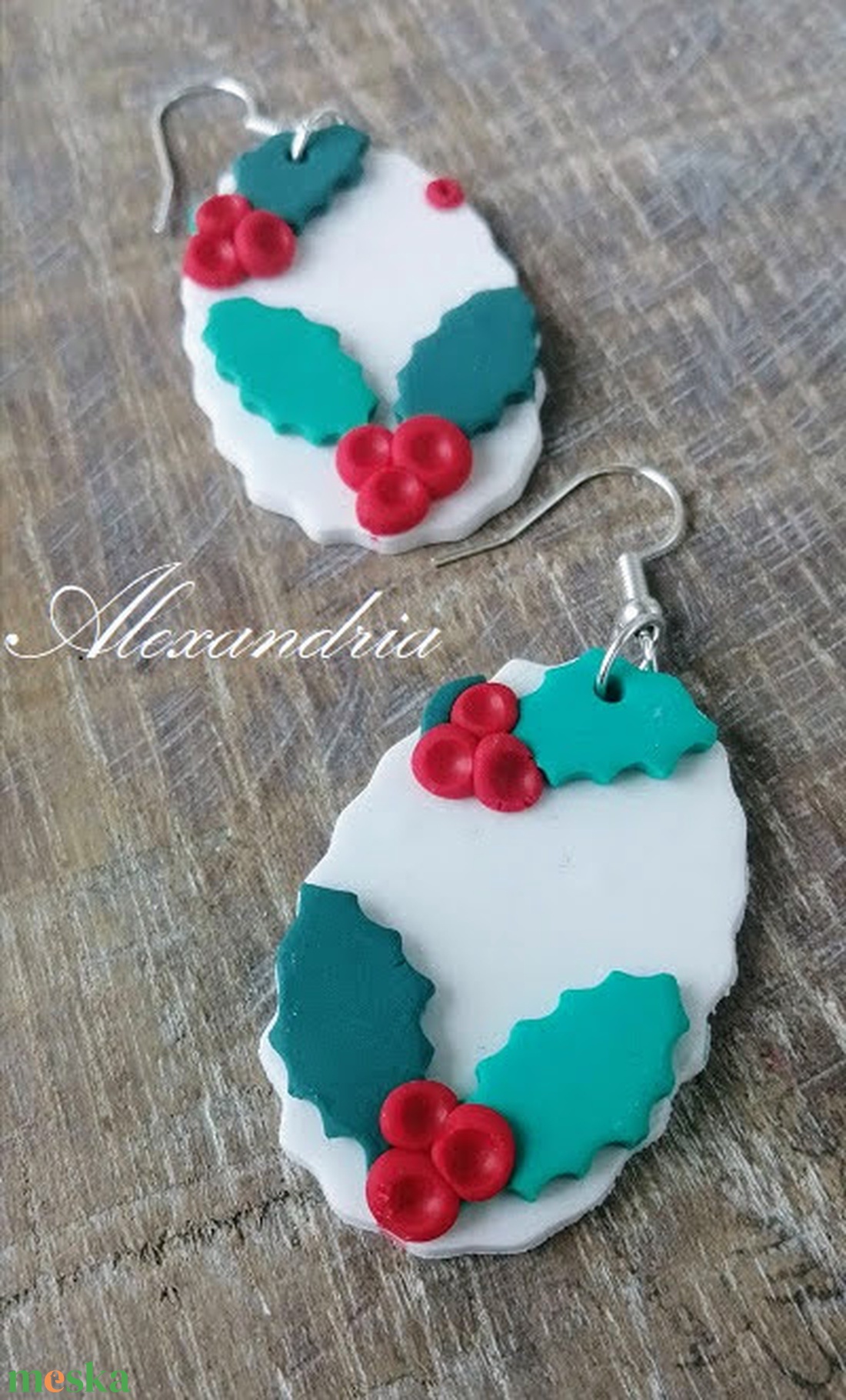 Magyalos fülbevaló - ékszer - fülbevaló - lógó fülbevaló - Meska.hu