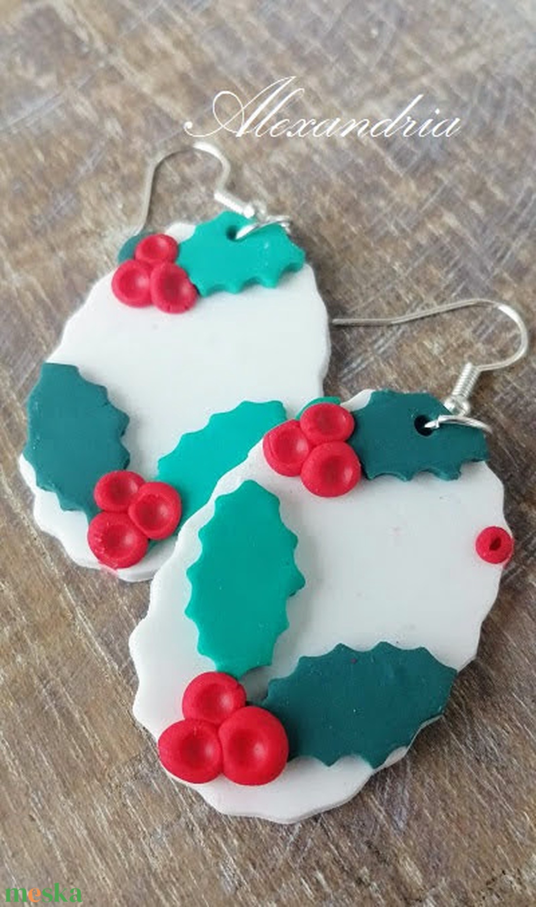 Magyalos fülbevaló - ékszer - fülbevaló - lógó fülbevaló - Meska.hu