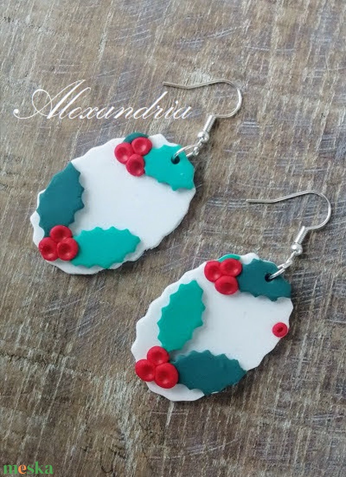 Magyalos fülbevaló - ékszer - fülbevaló - lógó fülbevaló - Meska.hu