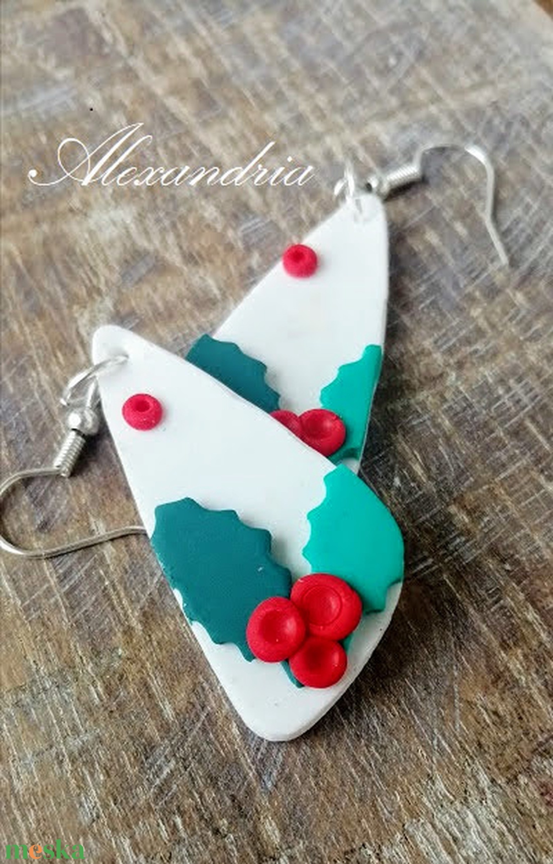 Magyalos fülbevaló - ékszer - fülbevaló - lógó fülbevaló - Meska.hu