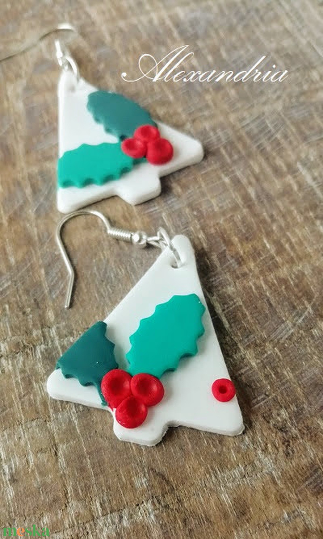 Magyalos fülbevaló - ékszer - fülbevaló - lógó fülbevaló - Meska.hu