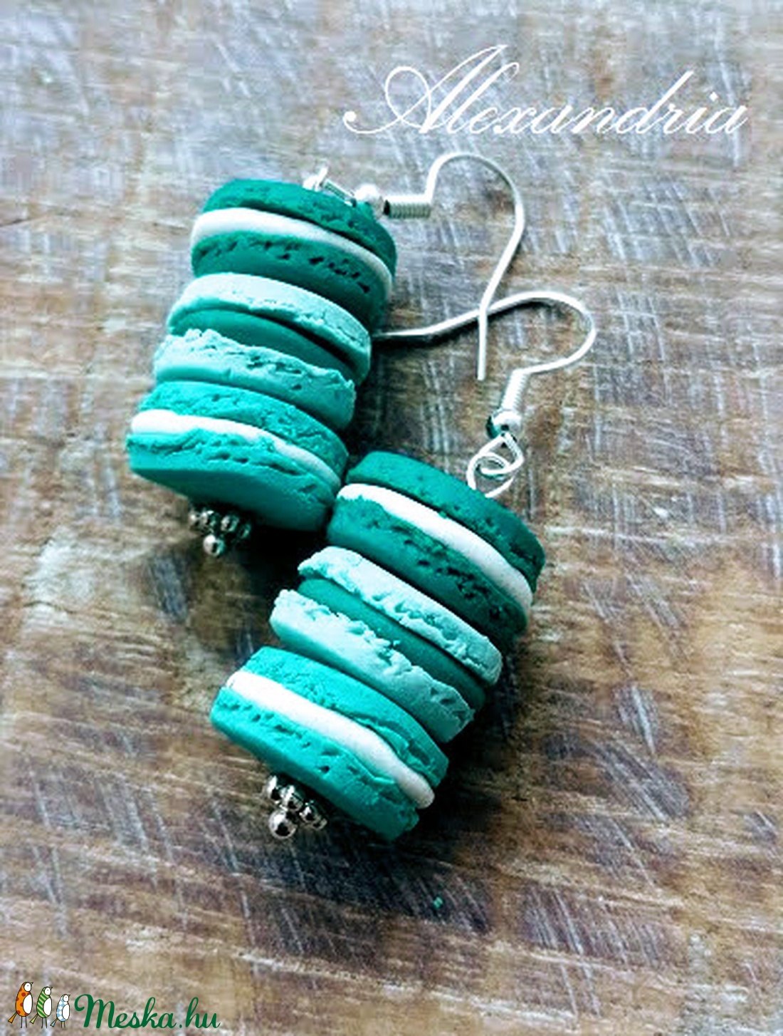 Macaron fülbevaló - ékszer - fülbevaló - lógó fülbevaló - Meska.hu