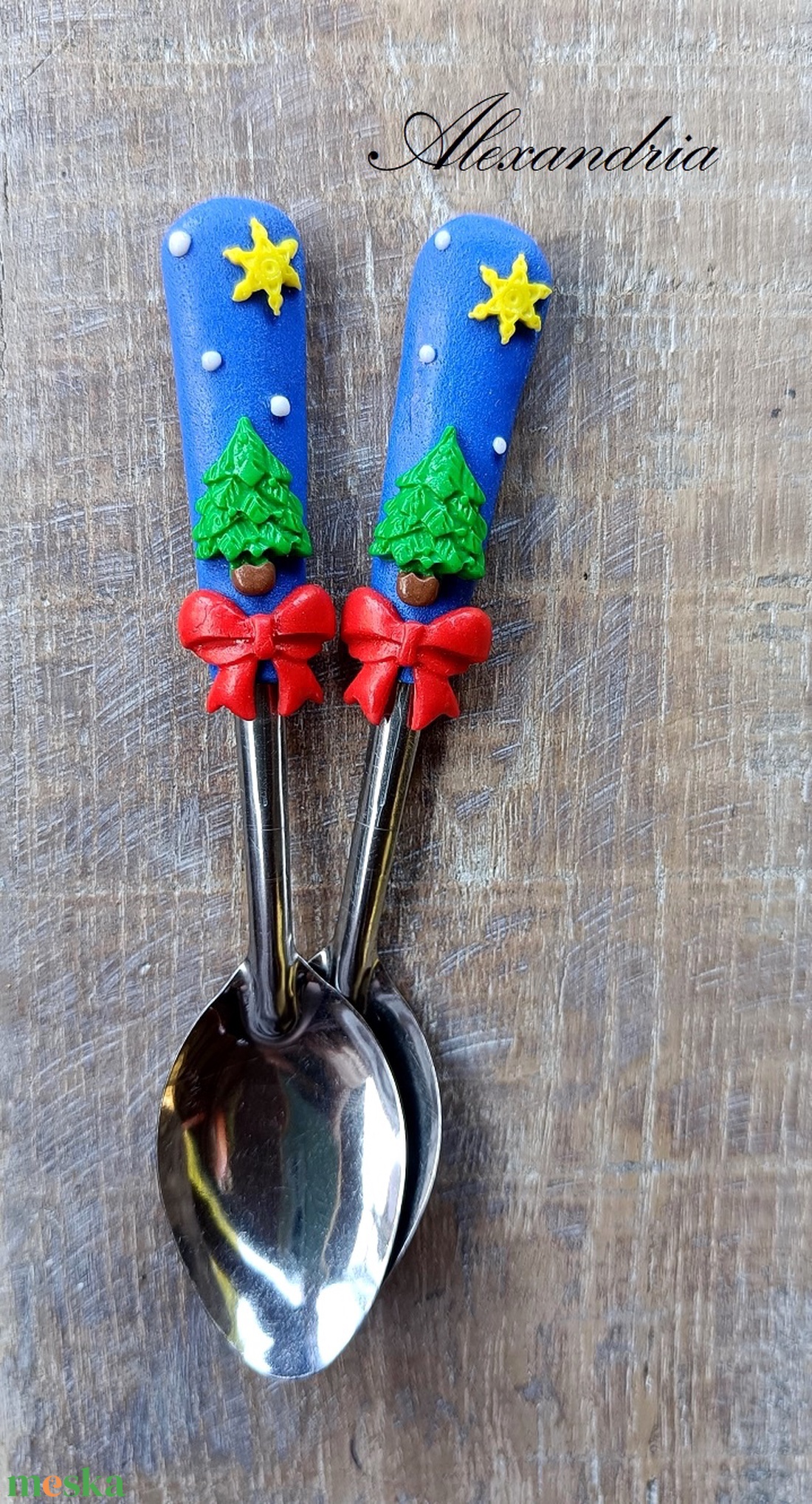 Karácsonyi kiskanál - karácsony - karácsonyi lakásdekoráció - ünnepi asztaldekoráció - Meska.hu