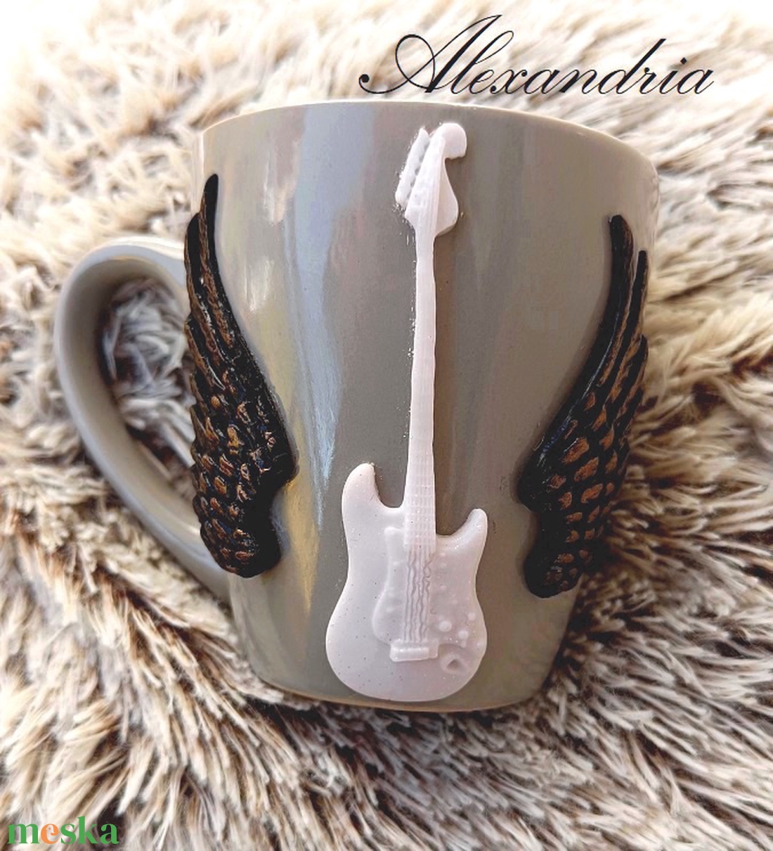 Játszd el a dalt ami sose szólt, vedd fel a fehér gitárt,,, - otthon & életmód - konyhafelszerelés, tálalás - tálalás - bögre & csésze - Meska.hu