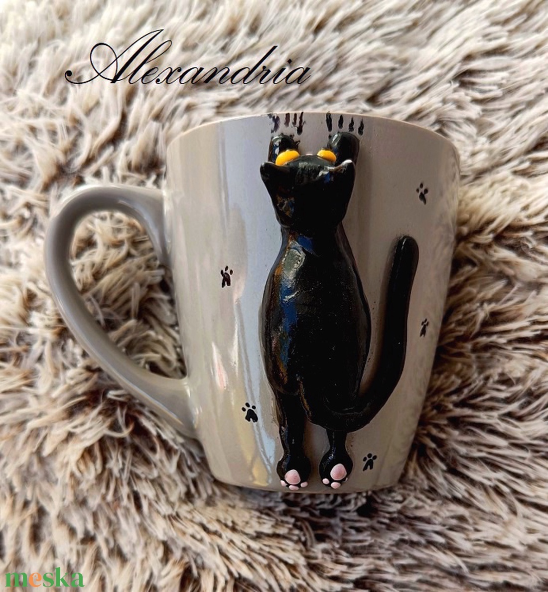 A macskák a háziállatok világának primadonnái - otthon & életmód - konyhafelszerelés, tálalás - tálalás - bögre & csésze - Meska.hu