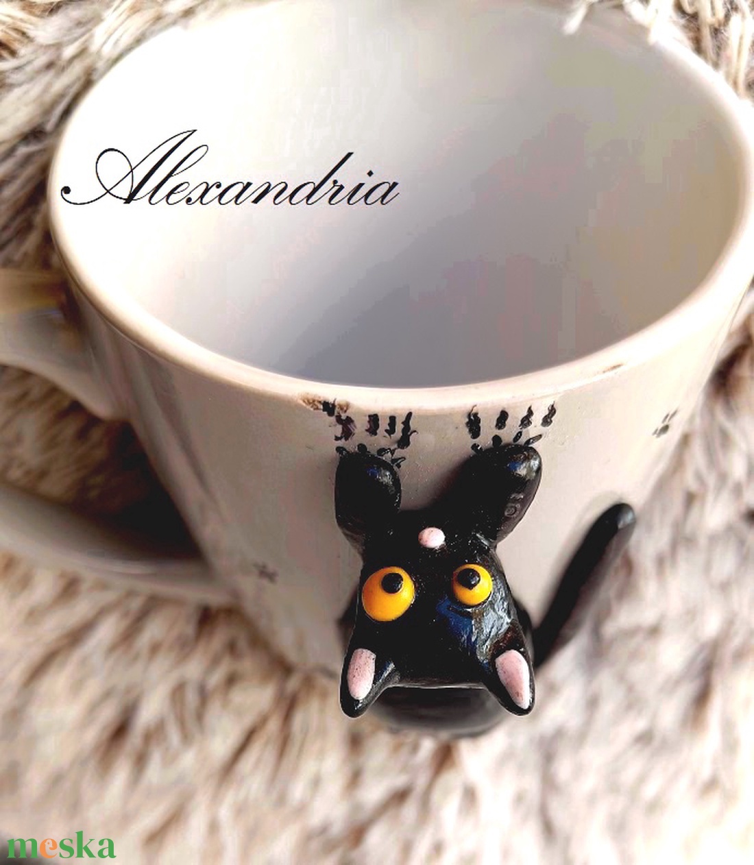 A macskák a háziállatok világának primadonnái - otthon & életmód - konyhafelszerelés, tálalás - tálalás - bögre & csésze - Meska.hu