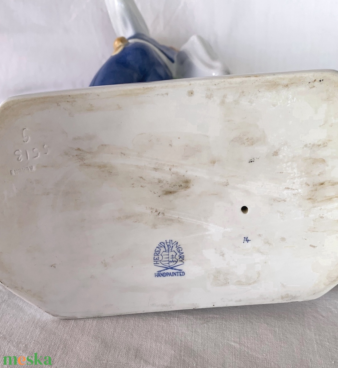 Herendi porcelán  táncoló pár népi viseletben, kézzel festett, hibátlan állapotban - művészet - szobor - kerámia - Meska.hu