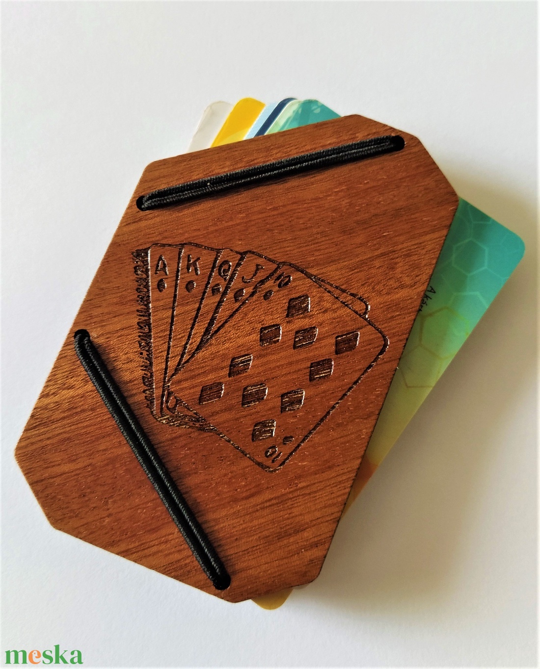 Fényképes gravírozott bankkártya tartó - aszimmetrikus - táska & tok - pénztárca & más tok - kártyatartó & irattartó - Meska.hu