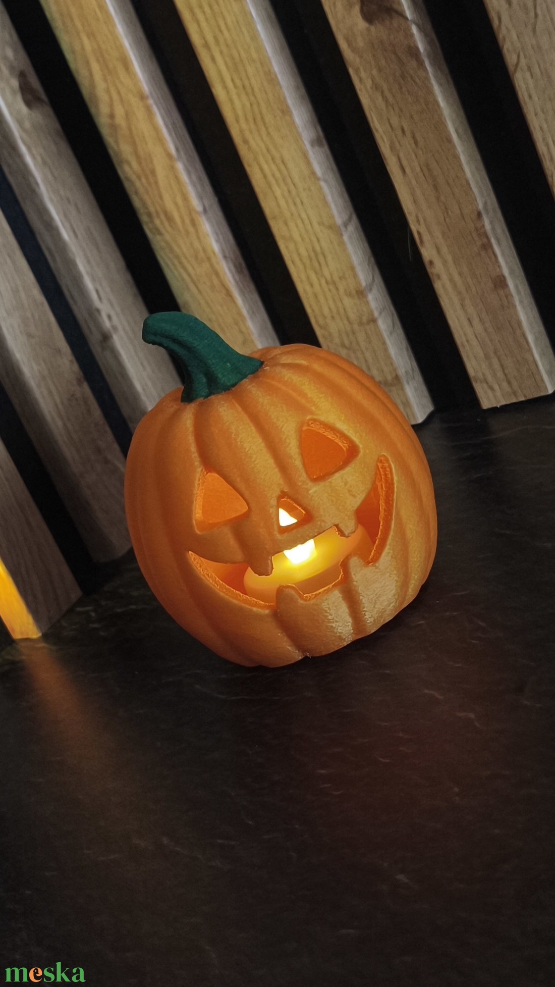 Tökös  Halloween LED mécsestartó � Alföldi 3D - otthon & életmód - dekoráció - halloween - halloweeni dekoráció - Meska.hu