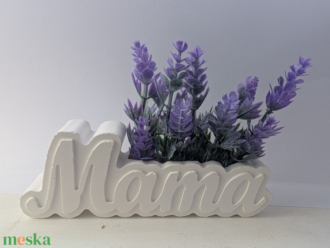 Mama feliratú dísz levendula művirággal - otthon & életmód - dekoráció - dísztárgy - Meska.hu