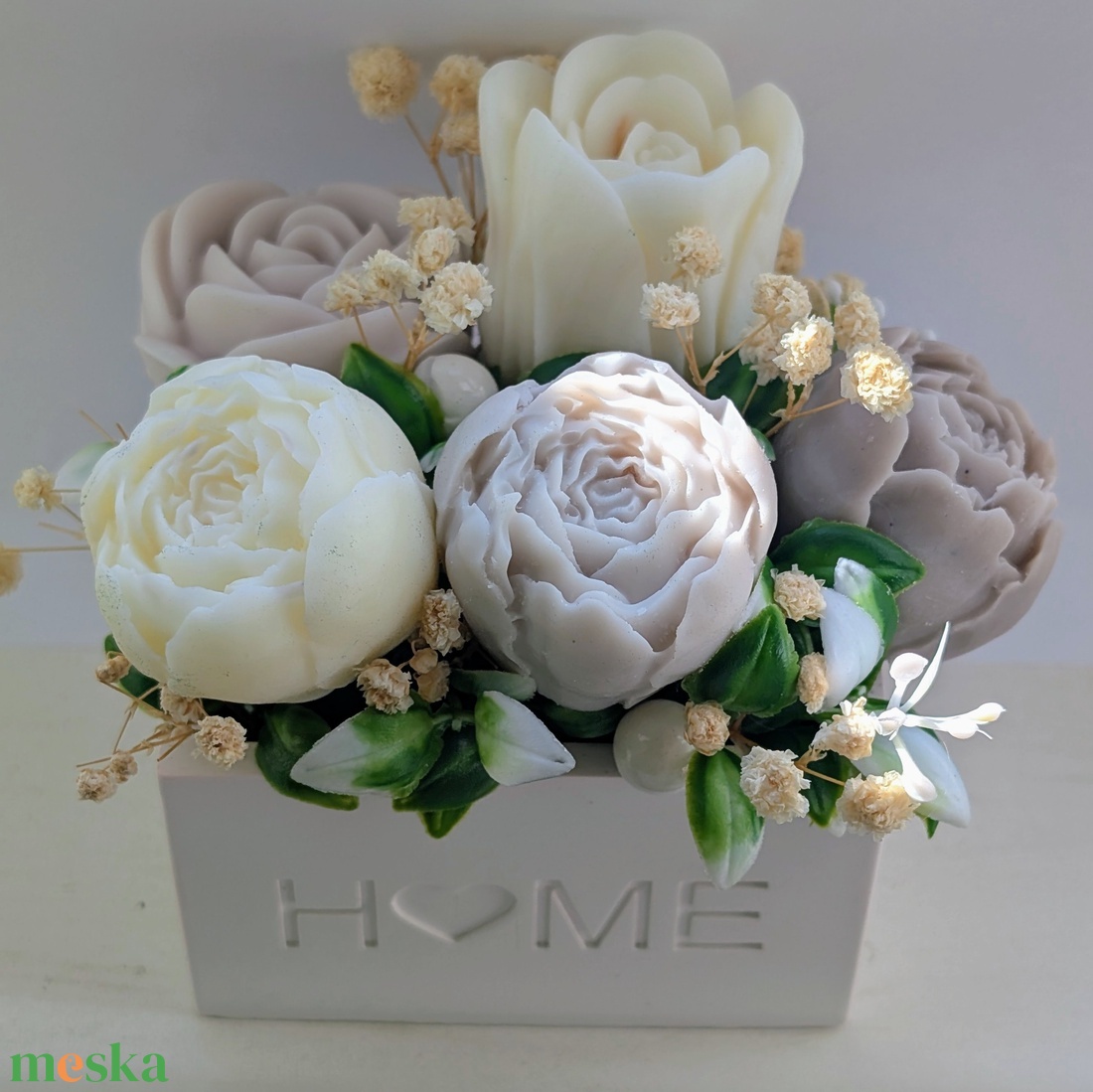 Szójaviasz Virágbox - otthon & életmód - virágdekoráció - virágok - virágbox - Meska.hu