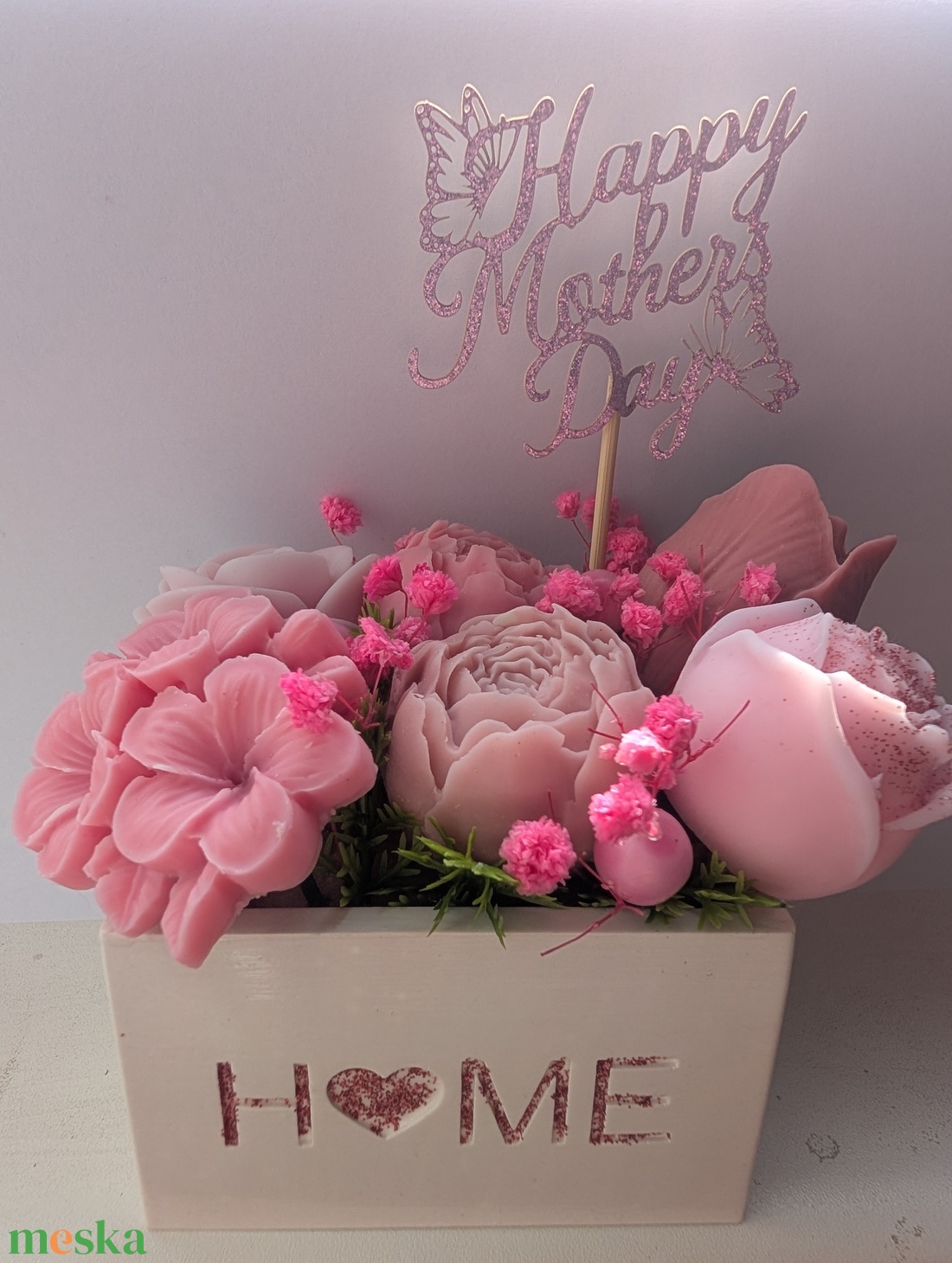 Szójaviasz Virágbox - otthon & életmód - virágdekoráció - virágok - virágbox - Meska.hu