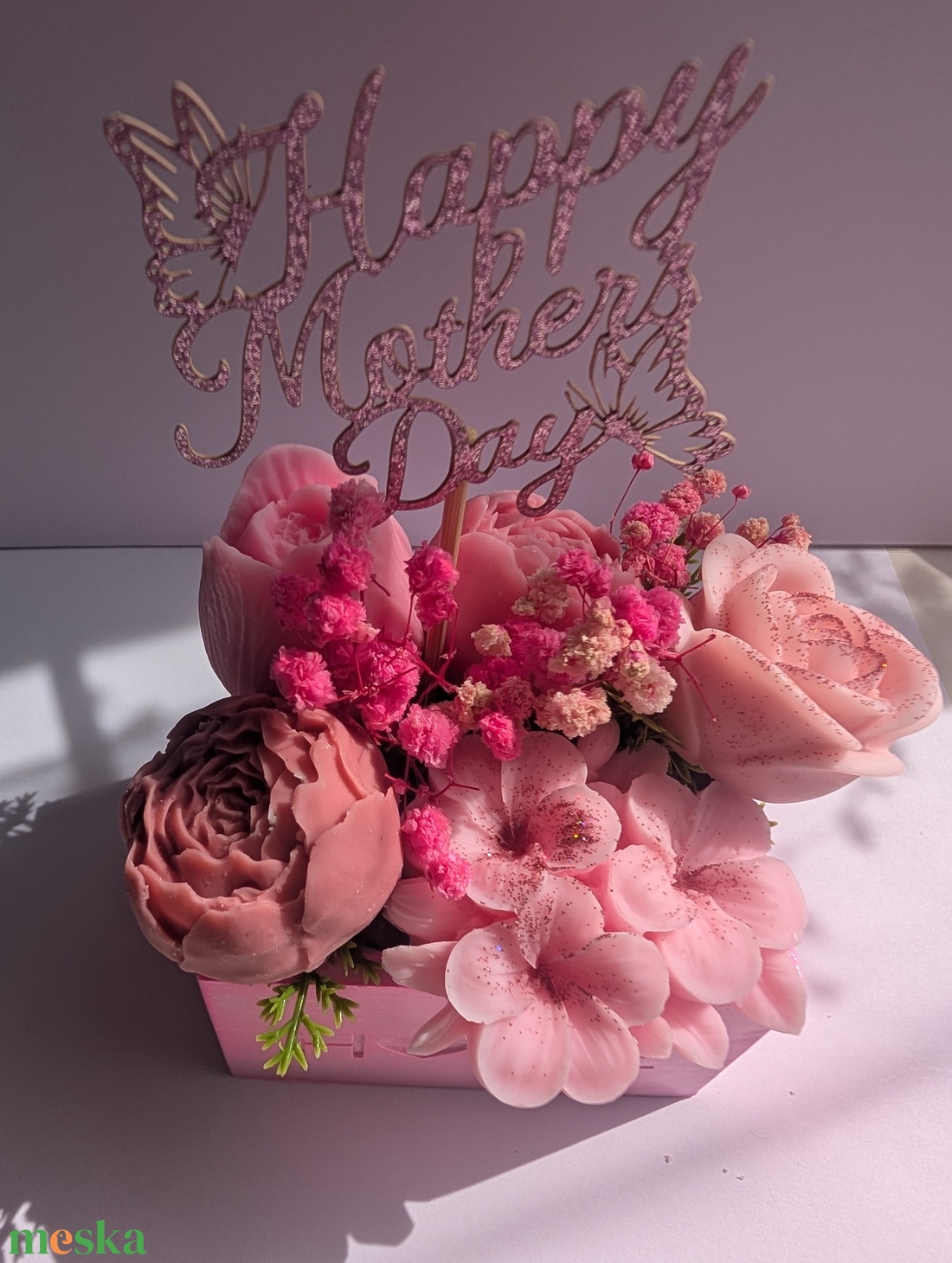 Szójaviasz Virágbox - otthon & életmód - virágdekoráció - virágok - virágbox - Meska.hu