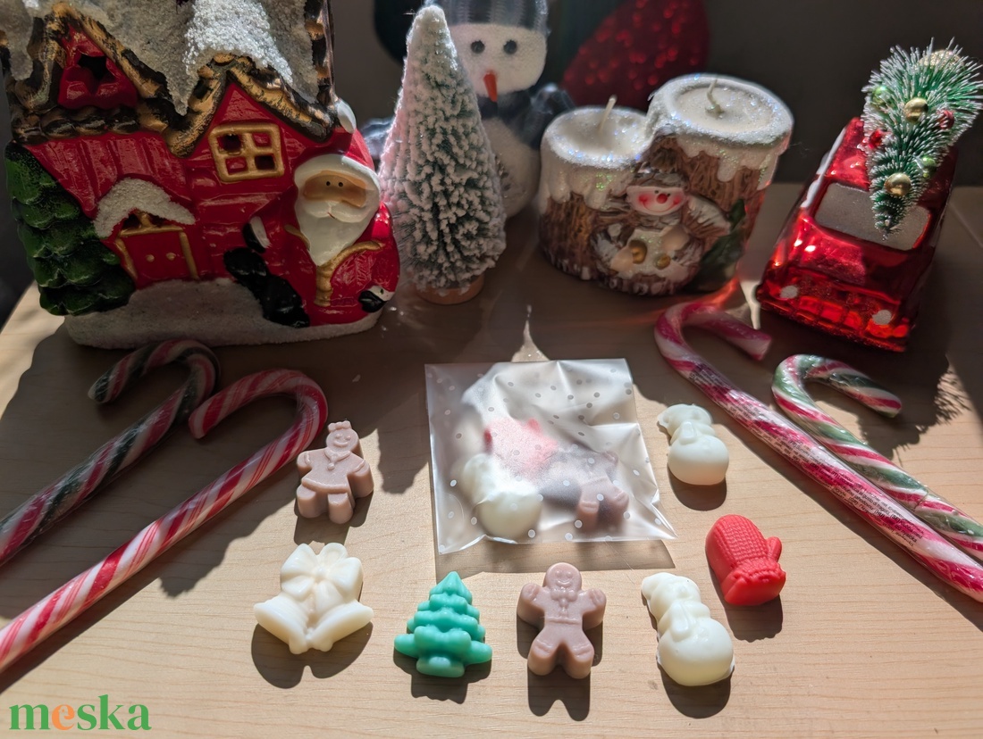Karácsonyi mini illatviasz figurák � kézműves apró ajándék - otthon & életmód - gyertya, illat, aroma - illatviasz - Meska.hu