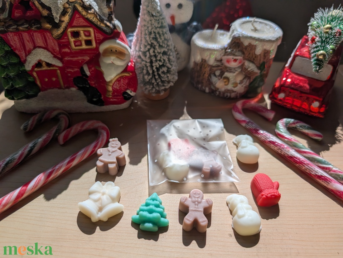 Karácsonyi mini illatviasz figurák � kézműves apró ajándék - otthon & életmód - gyertya, illat, aroma - illatviasz - Meska.hu
