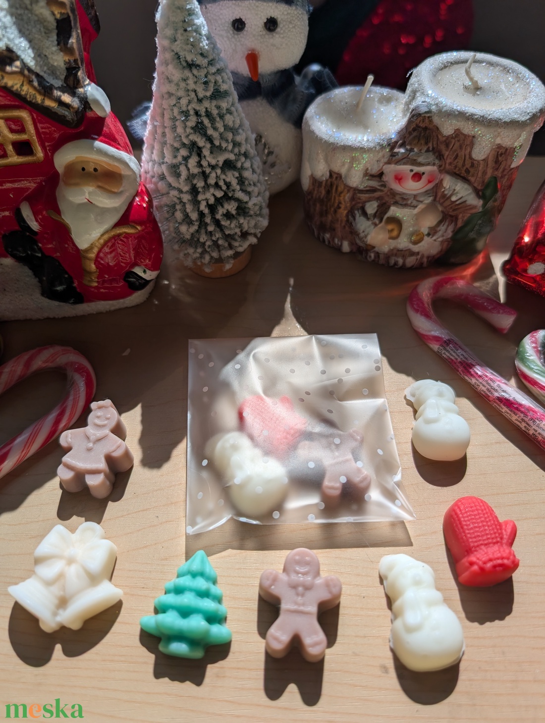 Karácsonyi mini illatviasz figurák � kézműves apró ajándék - otthon & életmód - gyertya, illat, aroma - illatviasz - Meska.hu