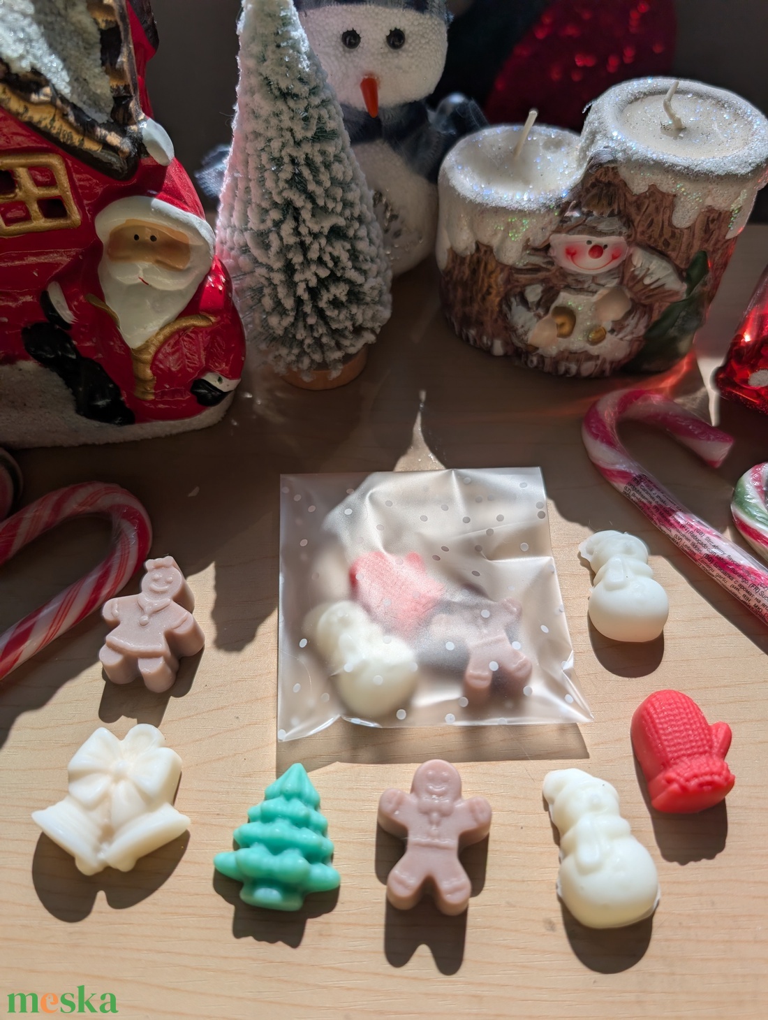 Karácsonyi mini illatviasz figurák � kézműves apró ajándék - otthon & életmód - gyertya, illat, aroma - illatviasz - Meska.hu