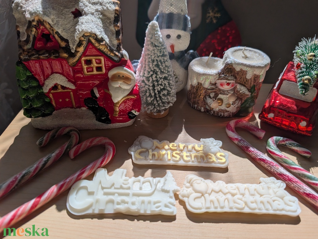 Merry Christmas Feliratos Szójaviasz Illatviasz � Karácsonyi Aromalámpa Viasz - otthon & életmód - gyertya, illat, aroma - illatviasz - Meska.hu