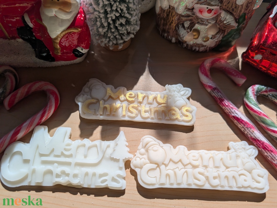 Merry Christmas Feliratos Szójaviasz Illatviasz � Karácsonyi Aromalámpa Viasz - otthon & életmód - gyertya, illat, aroma - illatviasz - Meska.hu