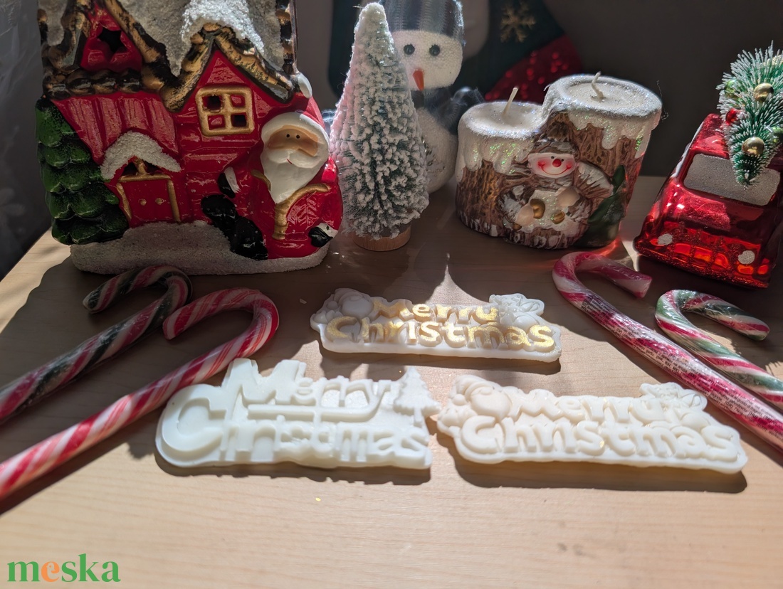 Merry Christmas Feliratos Szójaviasz Illatviasz � Karácsonyi Aromalámpa Viasz - otthon & életmód - gyertya, illat, aroma - illatviasz - Meska.hu