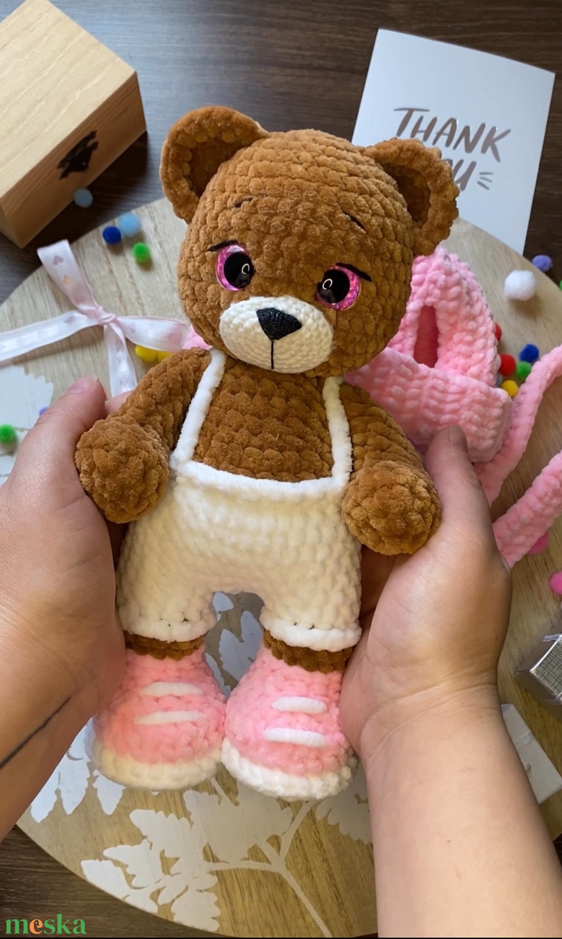 Horgolt maci - játék & sport - plüssállat & játékfigura - maci - Meska.hu