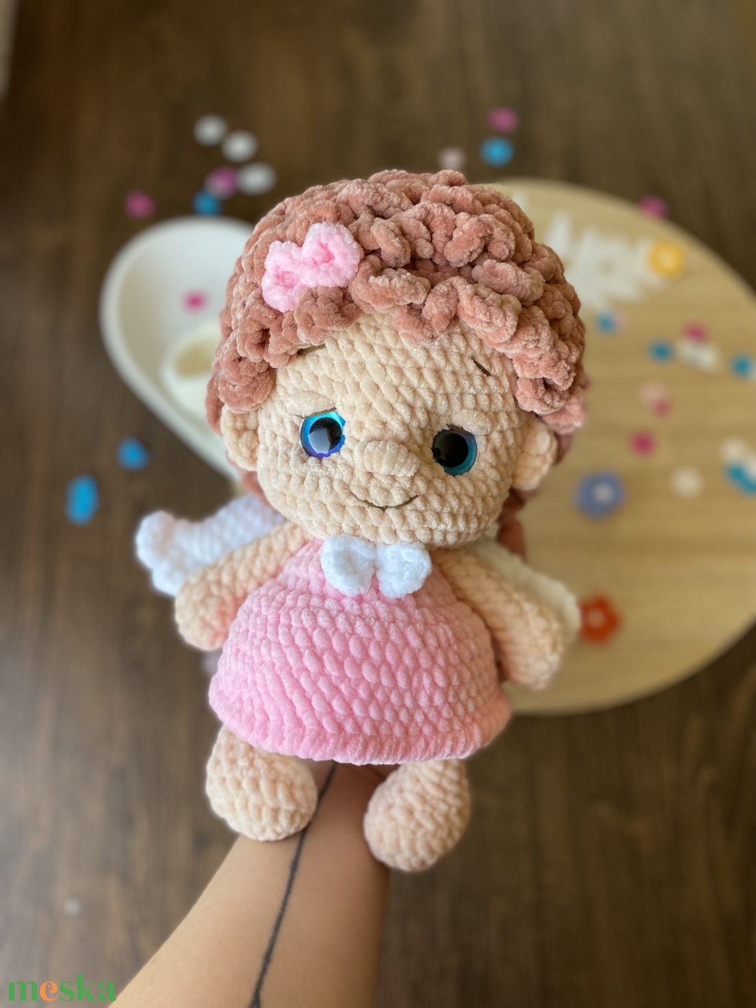 Horgolt angyal - játék & sport - plüssállat & játékfigura - más figura - Meska.hu